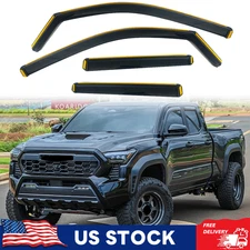 For Toyota Tacoma Crew Cab 24-26 In-channel PC Window Visor Rain Guard Deflector