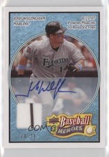 2008 Baseball Heroes Light Blue Memorabilia 40/75 Josh Willingham #72 Auto 11sh