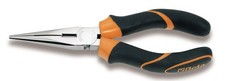 Image of Beta 011660036 160mm Extra Long Needle Knurled Nose Pliers Bi-Material Handles