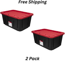Hyper Tough 27 Gallon Snap Lid Plastic Storag...