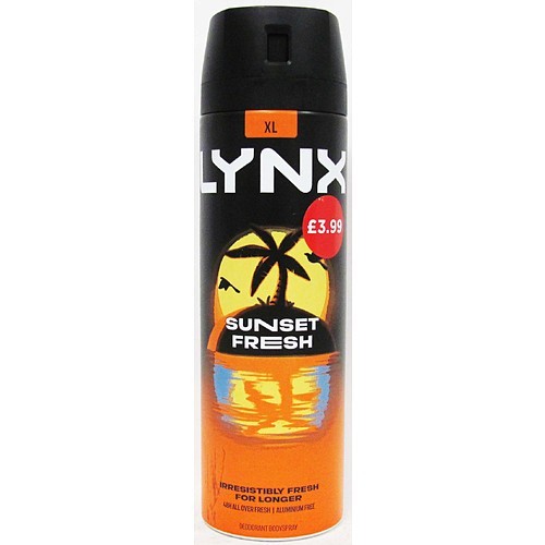 Lynx Body Spray Sunset Fresh Pack of 6 x 200ml