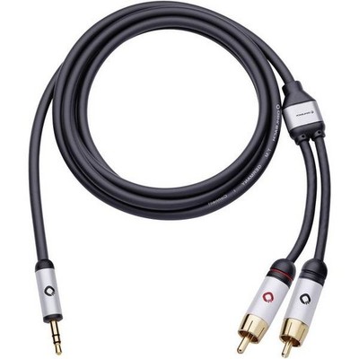 Oehlbach 60002 RCA / Audio Jack Cable [2x RCA Plug - 1x 3.5mm Jack Plug]
