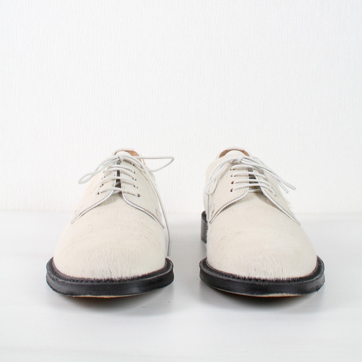 Church's Shannon Derby Shoes Womens EU 38 White Calf Hair Pony