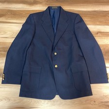 NORDSTROM Blazer Boys 20R Navy Blue Gold Buttons Wool Blend 36R