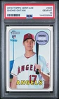 2018 TOPPS HERITAGE #600 SHOHEI OHTANI ROOKIE RC PSA 10