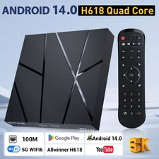 New T95Pro Android14.0 TV Box 4+128GB Quad Core 6K HDR Media Player WIFI Upgrade