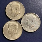 1966, 1967 & 1969-D Kennedy 1/2 dollar Lot Of 3