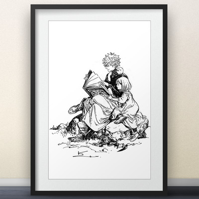 Witch Hat Atelier Qifrey & Coco Sketch - 11x17'' Poster - anime manga shonen jump