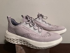 COLE HAAN Men's Size 11 Dove Gray Ivory Leather ZER GRAND WFA Oxfords Sneakers
