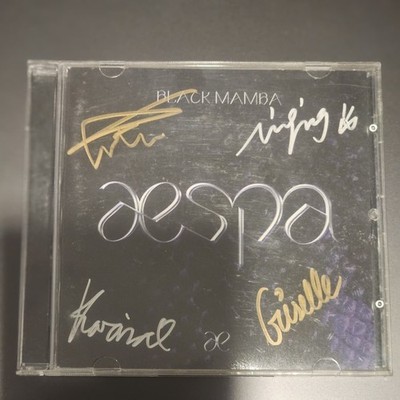 AESPA Debut Black Mamba Real signed Autographed PROMO Album Kpop
