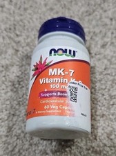 NOW Foods Mk-7 Vitamin K-2 100 mcg 60 Veg Caps