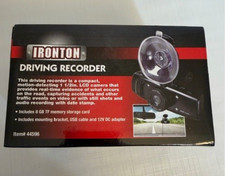 IronTon Driving Recorder Dash Cam w/ Mount Charger Open Box Complete