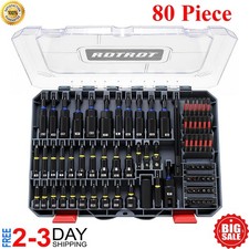 80-Piece Premium Magnetic Impact Nut Driver Set Metric  SAE with Socket Adapter