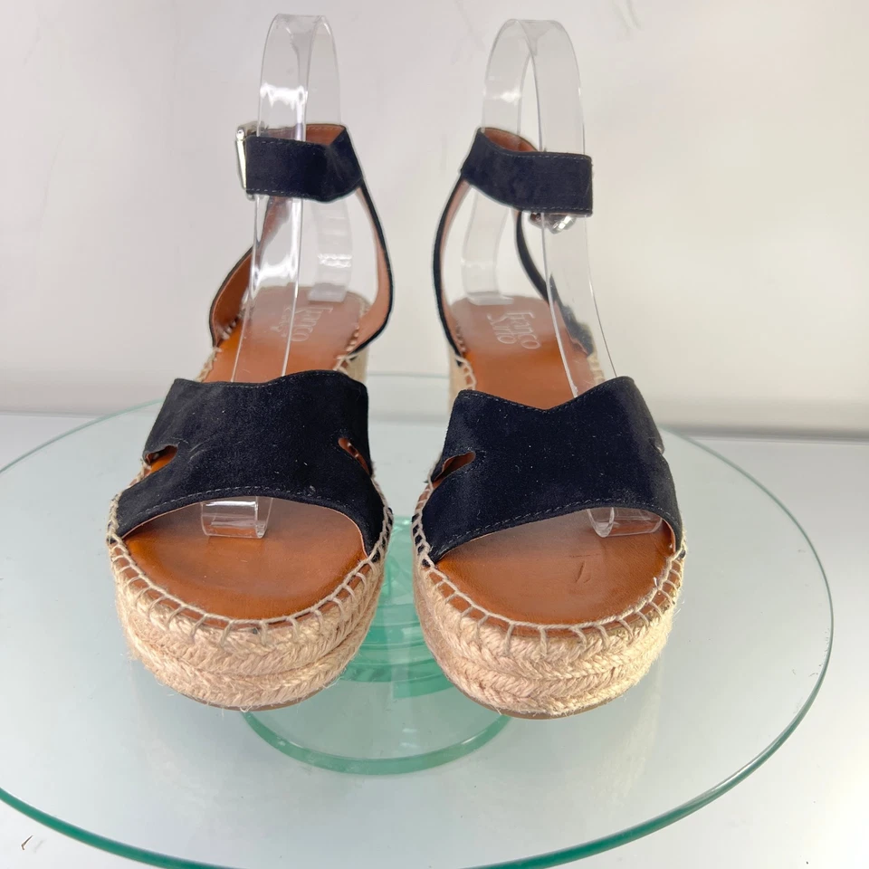 Sandalia alpargata Franco Sarto Pellia M correa negra al tobillo imitación cuero Foto 2 de 4