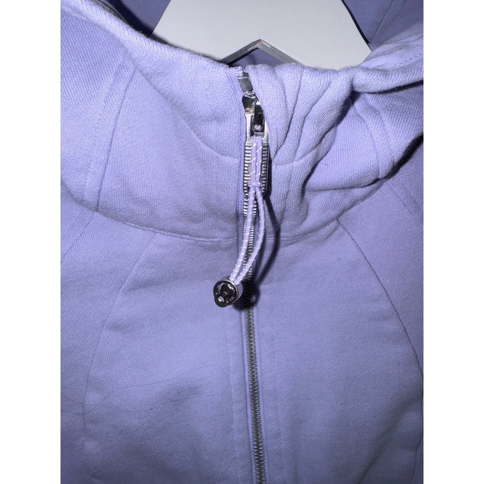 Sudadera con Capucha de Buceo Lululemon Recortada Cremallera Atlética Ocio Lavanda Para Mujer Foto 3 de 4