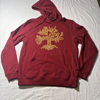 Linus Tech Tips LTT Circuit Tree Hoodie Mens Medium Burgundy Pullover Sweatshirt