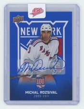 2025-26 UD New York Rangers Centennial Blue Auto Michal Rozsival
