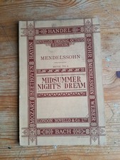 Midsummer Night's Dream by Mendelssohn - vintage vocal score pub Novello