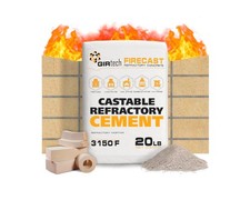 FireCast Castable Refractory Cement Mix 3110 Degree Fahrenheit 20 Lbs High Te...