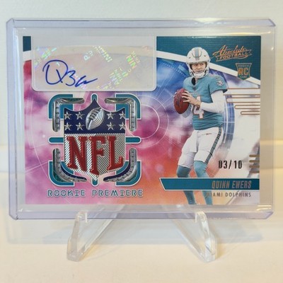 2025 Panini Absolute Quinn Ewers ROOKIE PREMIERE SHIELD AUTO 03/10 RC Dolphins