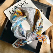 100 Mulberry Silk 27" Square Scarf Women Neckerchief Bandana Multicolor Wrap
