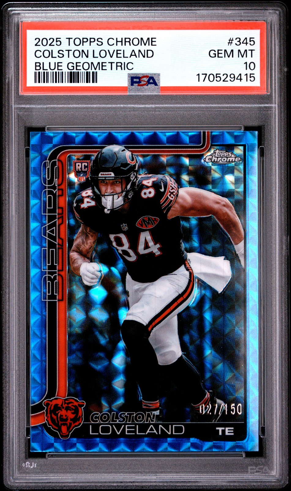 Colston Loveland Topps Chrome #345 Blue Geometric