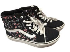 Vans High-Top Floral Black Sneaker US Missy Sk8-Hi Filmore Shoes Size 3.5