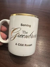 Greenbrier CSX Railroad Resort Hotel Air Atlanta 1986  12 Oz. China Coffee Mug