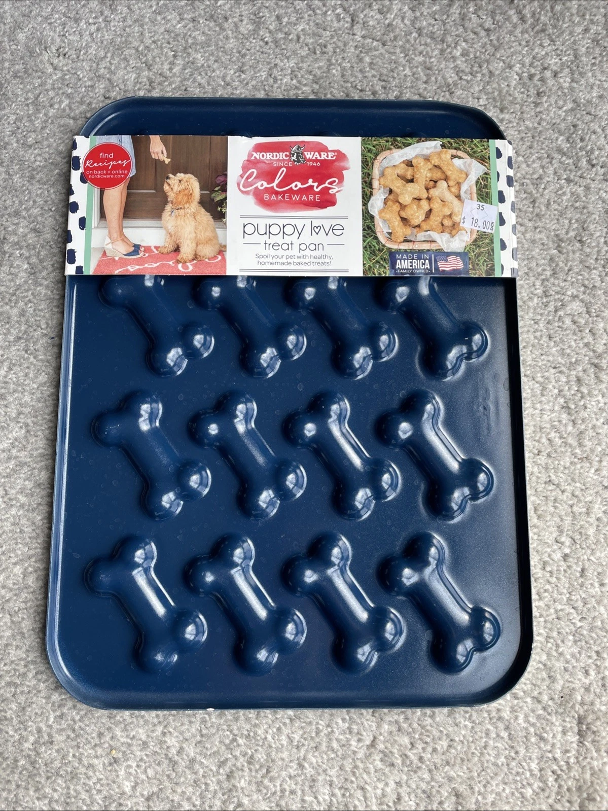 Nordic Ware Bakeware Puppy Love Treat Pan Dog Cookie Baking Pan Homemade Mold