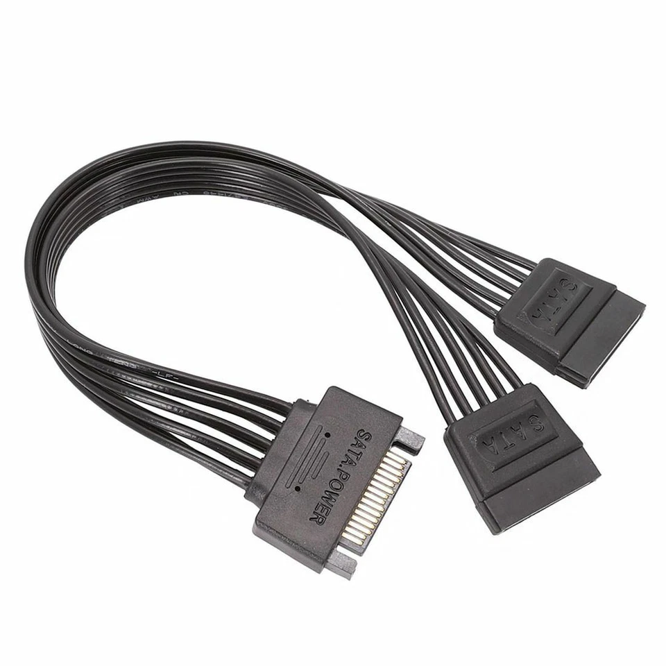 XT-XINTE 20CM/30CM SATA 15Pin Male to Female Power Extension Cable - Image 2 of 4