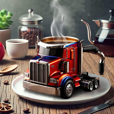 Semi Truck Coffee Mug Handcrafted Creative Design Truck Shaped Coffee Cup 325ml 
