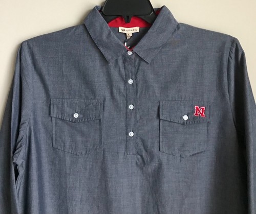 Nueva Camisa Nebraska Cornhuskers Para Mujer Talla Grande Universitaria Damas Color Gris - Imagen 2 de 6