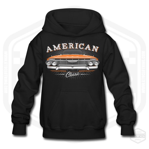 Children's 1961 Chevrolet Impala American Classic Car Hoodie - Picture 6 of 20
