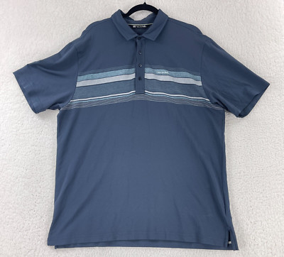 TravisMathew Private Villa Golf Polo Shirt Mens XL Blue Short Sleeve Performance