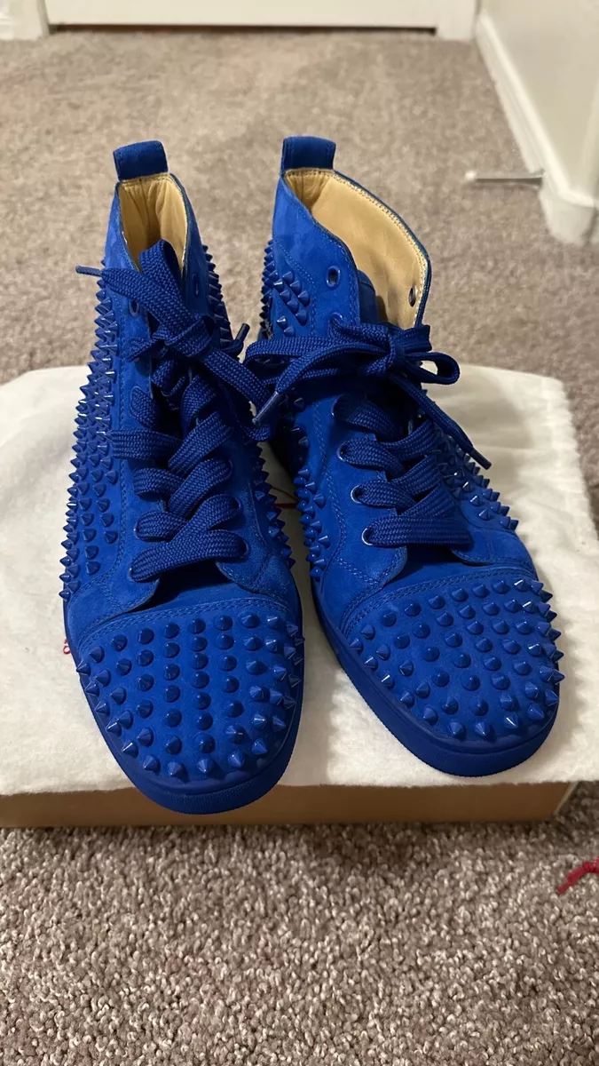 Christian Louboutin Sneakers Electric Blue Men EU 41 New with Box