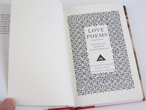 Love Poems: Everyman's Library Pocket Poets Hardcover, Jacket, English NEW - Imagen 4 de 12