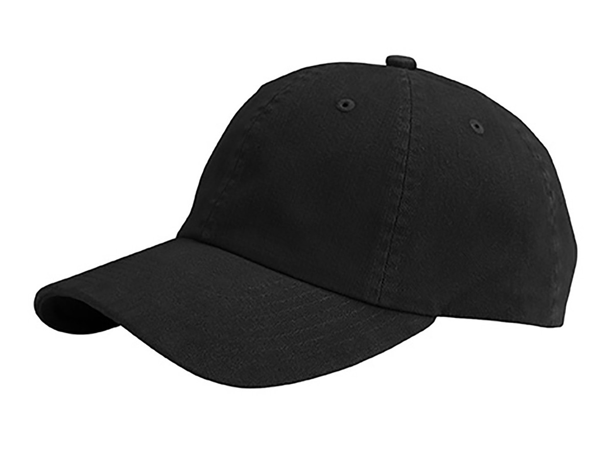 Low Profile Dyed Cotton Twill Cap - Black | eBay