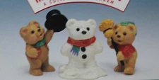 Hallmark 1997 Snowbear Season Merry Miniature QFM8602 Snowman NIB Christmas Mini