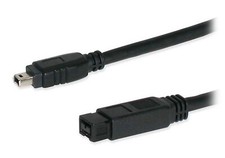 NEON Firewire IEEE 1394 Cable Black 4-pin to 9-pin Connectors C155-94B-3