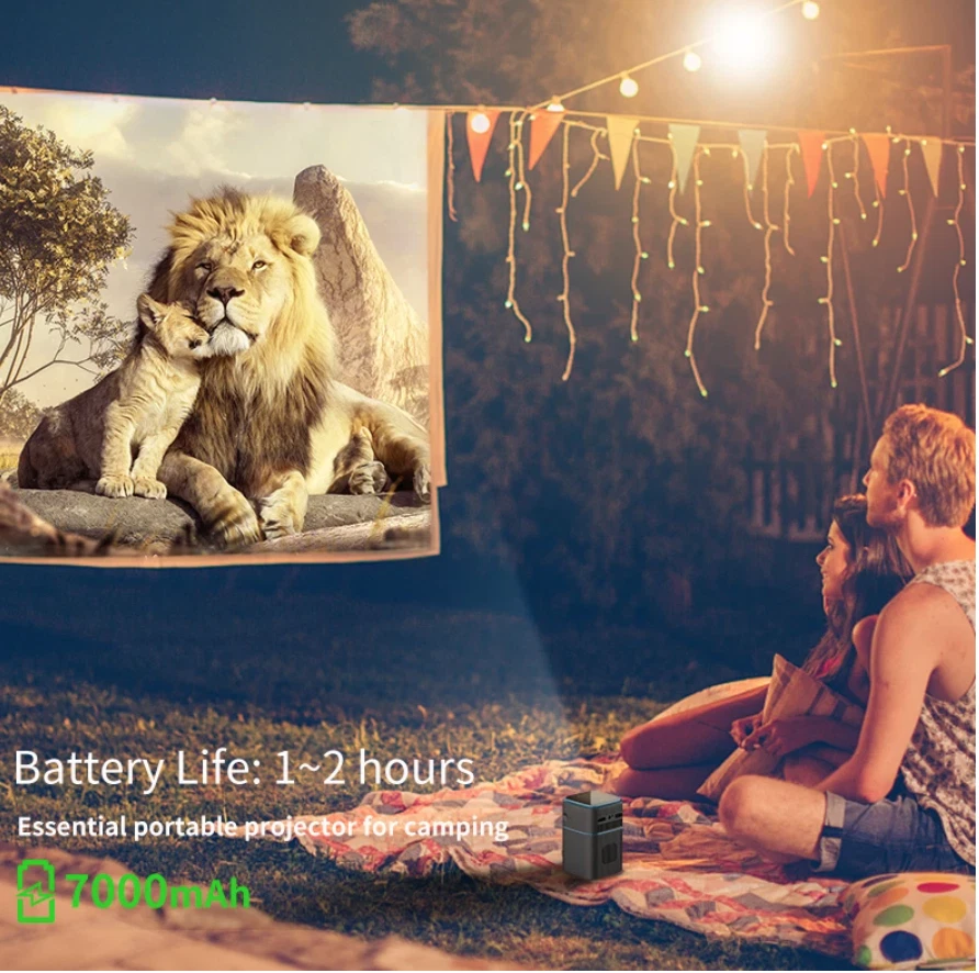 Mini DLP Projector 5G WiFi Smart Portable pocket Movie Projectors home cinema - Image 4 of 4