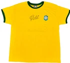Brazil Pele Autographed Soccer Custom Jersey Front Signed - Beckett BAS COA