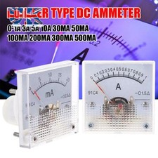 3A 5A 10A 300mA 500mA DC Amp Meters Analog Panel Meter Ammeter Measuring Tool