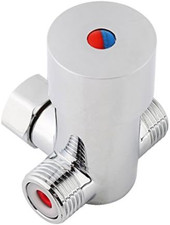 Thermostatic Mixing Valve, G1 / 2 Hot Cold Water Mixing Valve Brass Thermostat C