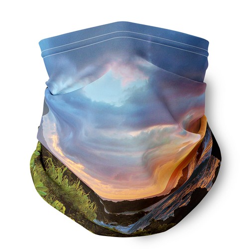 Kaiback Neck and Face Gaiters - Nature Themed Face Coverings - Lovers Sunset - Picture 1 of 4