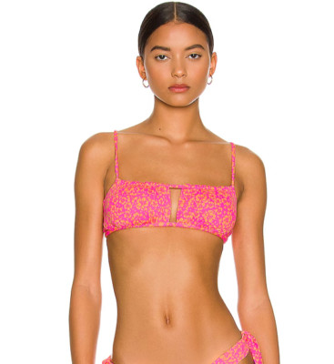 Maaji L54134 Womens Pink Aster Emma Bikini Swim Top Size S