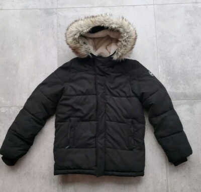 Abercrombie Kids Winterjacke Jacke gefüttert Gr. 13 14 158 164 schwarz neuwertig