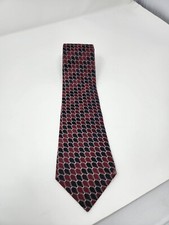 Vintage Burberrys Tie Red Geometric Made in USA 56" Long 4" Wide