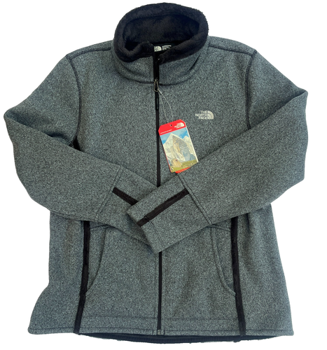North Face Banderitas Full-Zip Women’s Grey Black Fleece XL NEW WITH TAG NWT