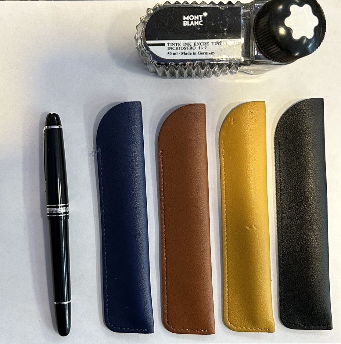 MONTBLANC Meisterstück 140 Mont Blanc Meisterstück 140 Platinum, 14k Gold M Nib (plus inkwell