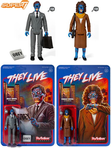 They Live - Figurine Female Ghoul Noir Et Blanc ReAction 3,75 Pouces Neuve